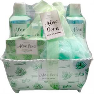 Cesta De Baño Aloe Vera 6 piezas 1
